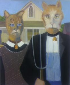  American Gothic Cat Painting By Gail Eisenfeld On The History Channel